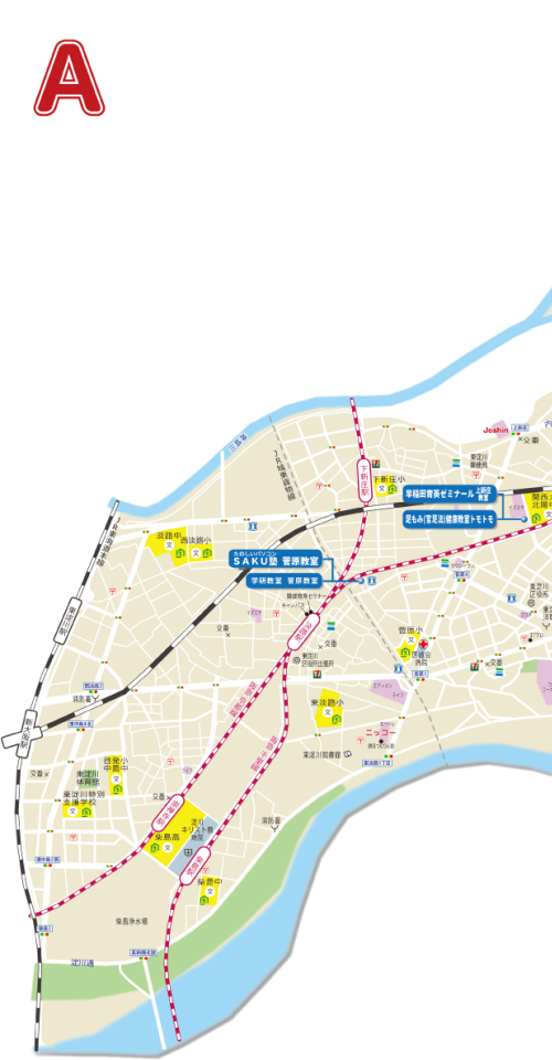 東淀川区西部エリアの塾と教室